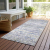 Piper Looms Chantille Stripes ACN1127 Blue Machine Washable Area Rug Runner Outdoor Lifestyle Image Feature