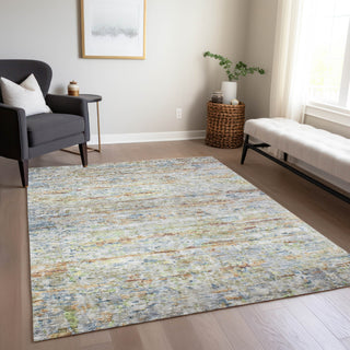 Piper Looms Chantille Stripes ACN1127 Copper Machine Washable Area Rug Lifestyle Image Feature