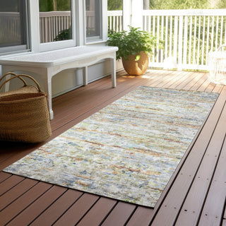 Piper Looms Chantille Stripes ACN1127 Copper Machine Washable Area Rug Runner Outdoor Lifestyle Image Feature