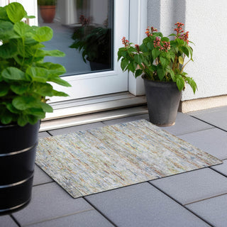 Piper Looms Chantille Stripes ACN1127 Copper Machine Washable Area Rug Scatter Outdoor Lifestyle Image Feature