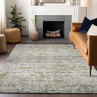 Piper Looms Chantille Stripes ACN1127 Taupe Machine Washable Area Rug Lifestyle Image Feature