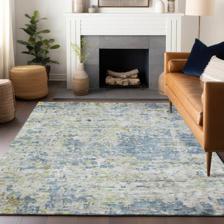 Piper Looms Chantille Modern ACN1128 Blue Machine Washable Area Rug Lifestyle Image Feature
