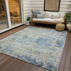 Piper Looms Chantille Modern ACN1128 Blue Machine Washable Area Rug Outdoor Lifestyle Image Feature