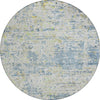 Piper Looms Chantille Modern ACN1128 Blue Machine Washable Area Rug Round Main Image