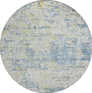 Piper Looms Chantille Modern ACN1128 Blue Machine Washable Area Rug Round Main Image