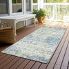 Piper Looms Chantille Modern ACN1128 Blue Machine Washable Area Rug Runner Outdoor Lifestyle Image Feature