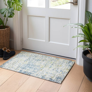 Piper Looms Chantille Modern ACN1128 Blue Machine Washable Area Rug Scatter Lifestyle Image Feature