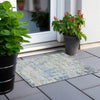 Piper Looms Chantille Modern ACN1128 Blue Machine Washable Area Rug Scatter Outdoor Lifestyle Image Feature