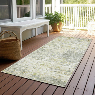 Piper Looms Chantille Modern ACN1128 Sage Machine Washable Area Rug Runner Outdoor Lifestyle Image Feature