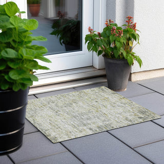 Piper Looms Chantille Modern ACN1128 Sage Machine Washable Area Rug Scatter Outdoor Lifestyle Image Feature