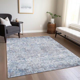 Piper Looms Chantille Modern ACN1128 Sky Machine Washable Area Rug Lifestyle Image Feature