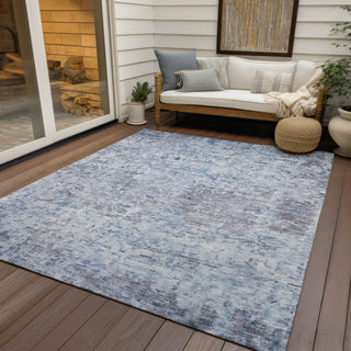 Piper Looms Chantille Modern ACN1128 Sky Machine Washable Area Rug Outdoor Lifestyle Image Feature