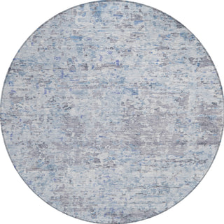 Piper Looms Chantille Modern ACN1128 Sky Machine Washable Area Rug Round Main Image
