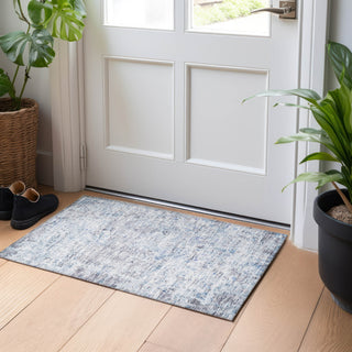 Piper Looms Chantille Modern ACN1128 Sky Machine Washable Area Rug Scatter Lifestyle Image Feature