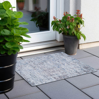 Piper Looms Chantille Modern ACN1128 Sky Machine Washable Area Rug Scatter Outdoor Lifestyle Image Feature