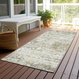 Piper Looms Chantille Modern ACN1128 Taupe Machine Washable Area Rug Runner Outdoor Lifestyle Image Feature