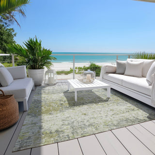 Piper Looms Chantille Modern ACN1129 Aloe Machine Washable Area Rug Outdoor Lifestyle Image Feature