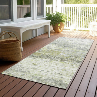 Piper Looms Chantille Modern ACN1129 Aloe Machine Washable Area Rug Runner Outdoor Lifestyle Image Feature
