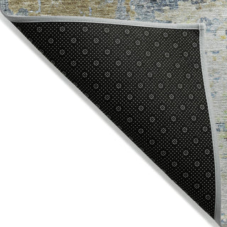 Piper Looms Chantille Modern ACN1129 Blue Machine Washable Area Rug Backing Image