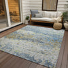 Piper Looms Chantille Modern ACN1129 Blue Machine Washable Area Rug Outdoor Lifestyle Image Feature