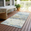 Piper Looms Chantille Modern ACN1129 Blue Machine Washable Area Rug Runner Outdoor Lifestyle Image Feature
