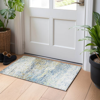 Piper Looms Chantille Modern ACN1129 Blue Machine Washable Area Rug Scatter Lifestyle Image Feature