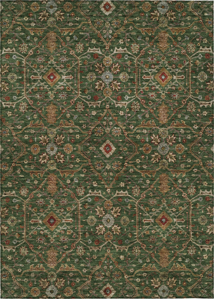 Piper Looms Chantille Global ACN1130 Emerald Machine Washable Area Rug main image