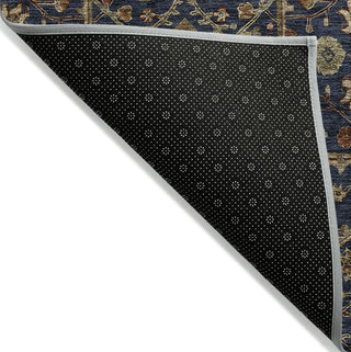 Piper Looms Chantille Global ACN1130 Navy Machine Washable Area Rug Backing Image