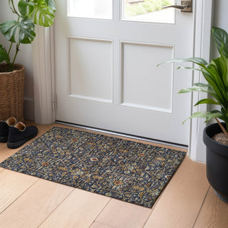 Piper Looms Chantille Global ACN1130 Navy Machine Washable Area Rug Scatter Lifestyle Image Feature