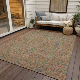 Piper Looms Chantille Global ACN1131 Coral Machine Washable Area Rug Outdoor Lifestyle Image Feature