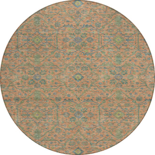 Piper Looms Chantille Global ACN1131 Coral Machine Washable Area Rug Round Main Image