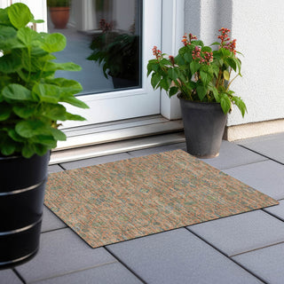 Piper Looms Chantille Global ACN1131 Coral Machine Washable Area Rug Scatter Outdoor Lifestyle Image Feature
