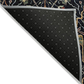 Piper Looms Chantille Global ACN1132 Black Machine Washable Area Rug Backing Image