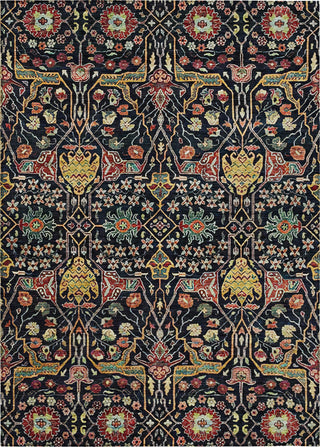 Piper Looms Chantille Global ACN1132 Black Machine Washable Area Rug main image