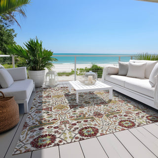 Piper Looms Chantille Global ACN1132 Ivory Machine Washable Area Rug Outdoor Lifestyle Image Feature