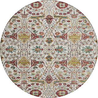 Piper Looms Chantille Global ACN1132 Ivory Machine Washable Area Rug Round Main Image