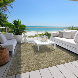 Piper Looms Chantille Global ACN1133 Brown Machine Washable Area Rug Outdoor Lifestyle Image Feature