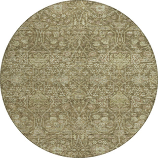 Piper Looms Chantille Global ACN1133 Brown Machine Washable Area Rug Round Main Image