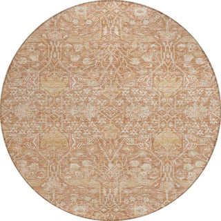 Piper Looms Chantille Global ACN1133 Coral Machine Washable Area Rug Round Main Image