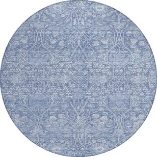 Piper Looms Chantille Global ACN1133 Denim Machine Washable Area Rug Round Main Image