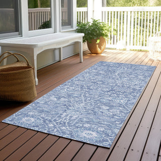 Piper Looms Chantille Global ACN1133 Denim Machine Washable Area Rug Runner Outdoor Lifestyle Image Feature