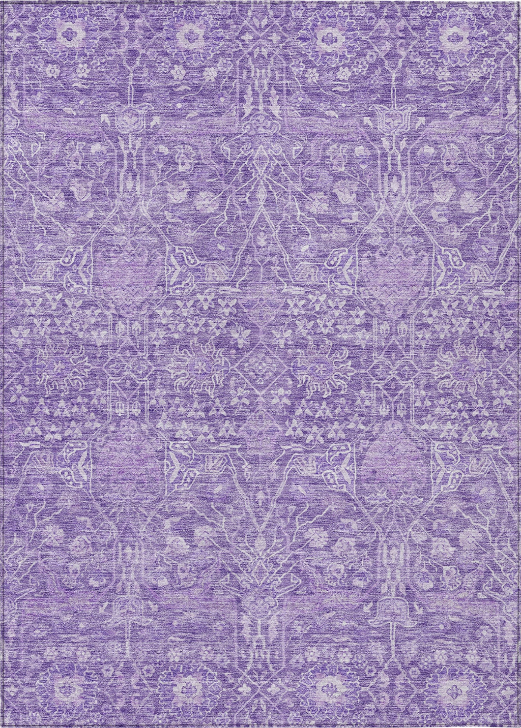 Piper Looms Chantille Global ACN1133 Plum Machine Washable Area Rug ...