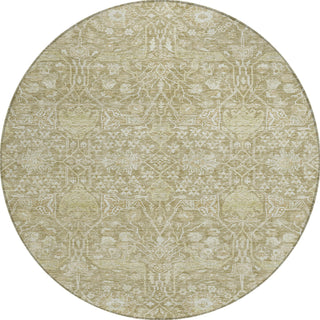 Piper Looms Chantille Global ACN1133 Taupe Machine Washable Area Rug Round Main Image