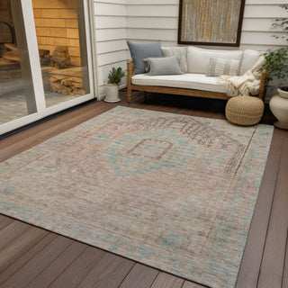 Piper Looms Chantille Global ACN1134 Pink Machine Washable Area Rug Outdoor Lifestyle Image Feature