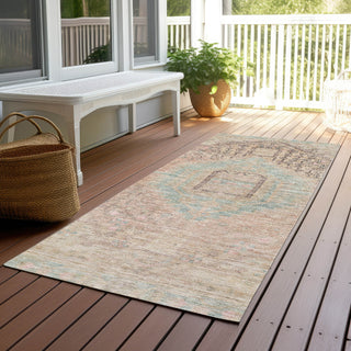 Piper Looms Chantille Global ACN1134 Pink Machine Washable Area Rug Runner Outdoor Lifestyle Image Feature