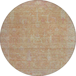 Piper Looms Chantille Global ACN1135 Coral Machine Washable Area Rug Round Main Image
