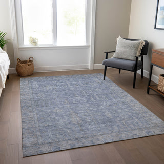 Piper Looms Chantille Global ACN1135 Denim Machine Washable Area Rug Lifestyle Image Feature