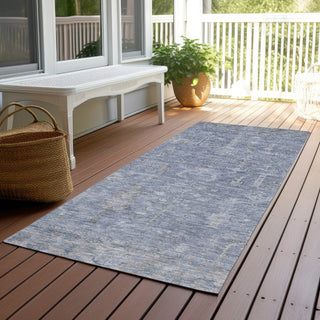 Piper Looms Chantille Global ACN1135 Denim Machine Washable Area Rug Runner Outdoor Lifestyle Image Feature