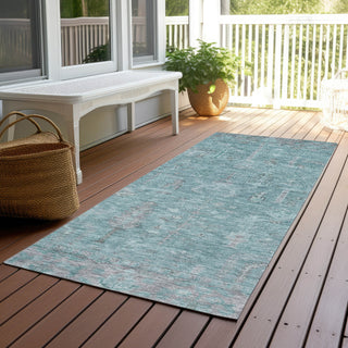 Piper Looms Chantille Global ACN1135 Teal Machine Washable Area Rug Runner Outdoor Lifestyle Image Feature