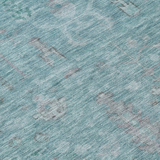 Piper Looms Chantille Global ACN1135 Teal Machine Washable Area Rug Swatch Image